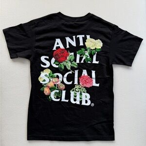 Anti Social Social Club ASSC Graphic Kkoch Black Tee - Floral Butterfly - Size S